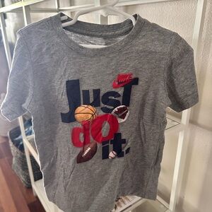 Nike Kids Gray 'Just Do It' Sports Tee